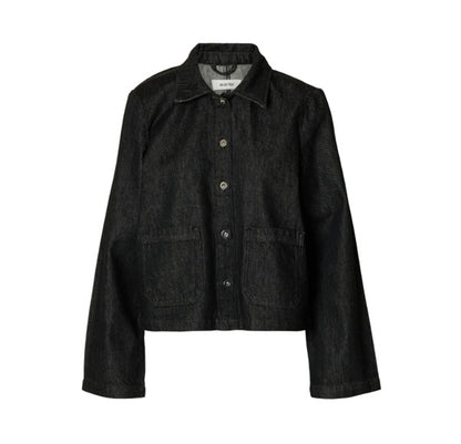 Dora black denim shirt/jacket