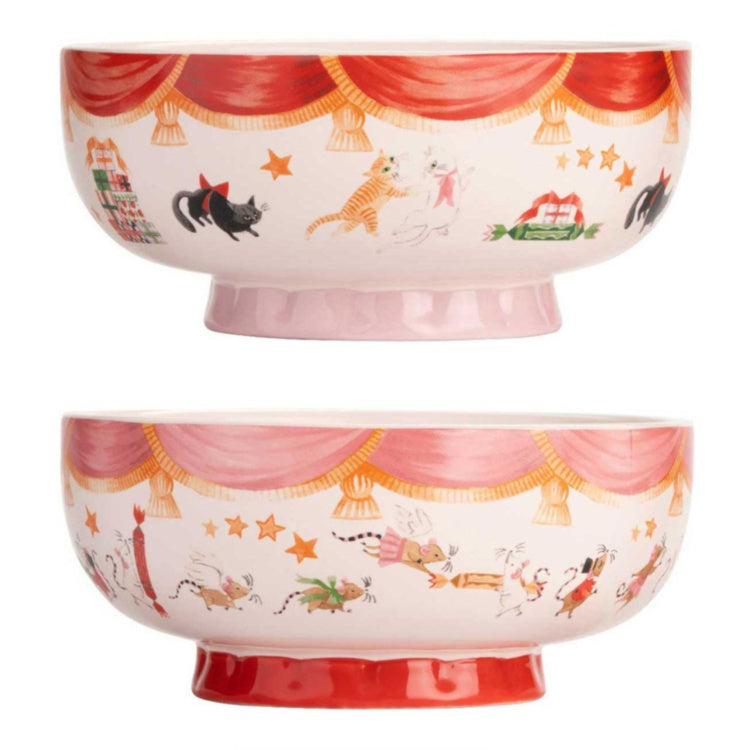 Cath Kidston Nutcracker Set of 2 Footed Dessert Bowl Nutcracker Collection