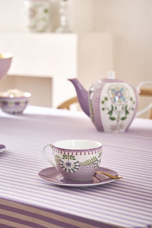 Lily & Lotus set of 2 cups and saucers by Pip Studio