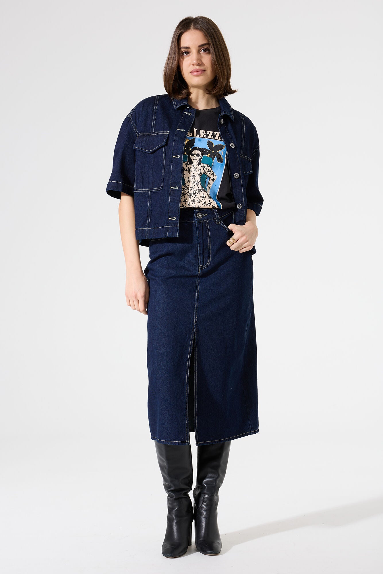Donna denim skirt
