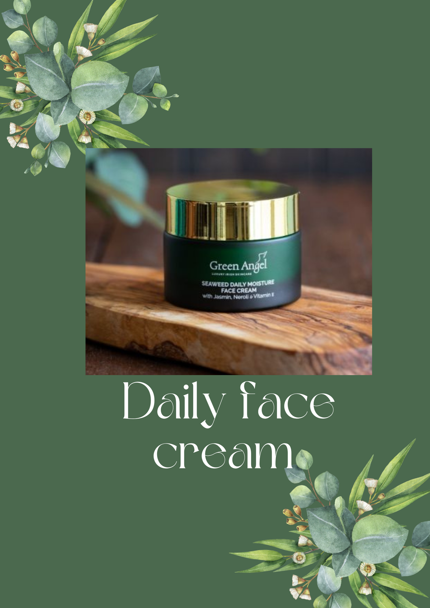Seaweed Daily Moisture Face Cream with Jasmine, Neroli & Vitamin E by Green Angel