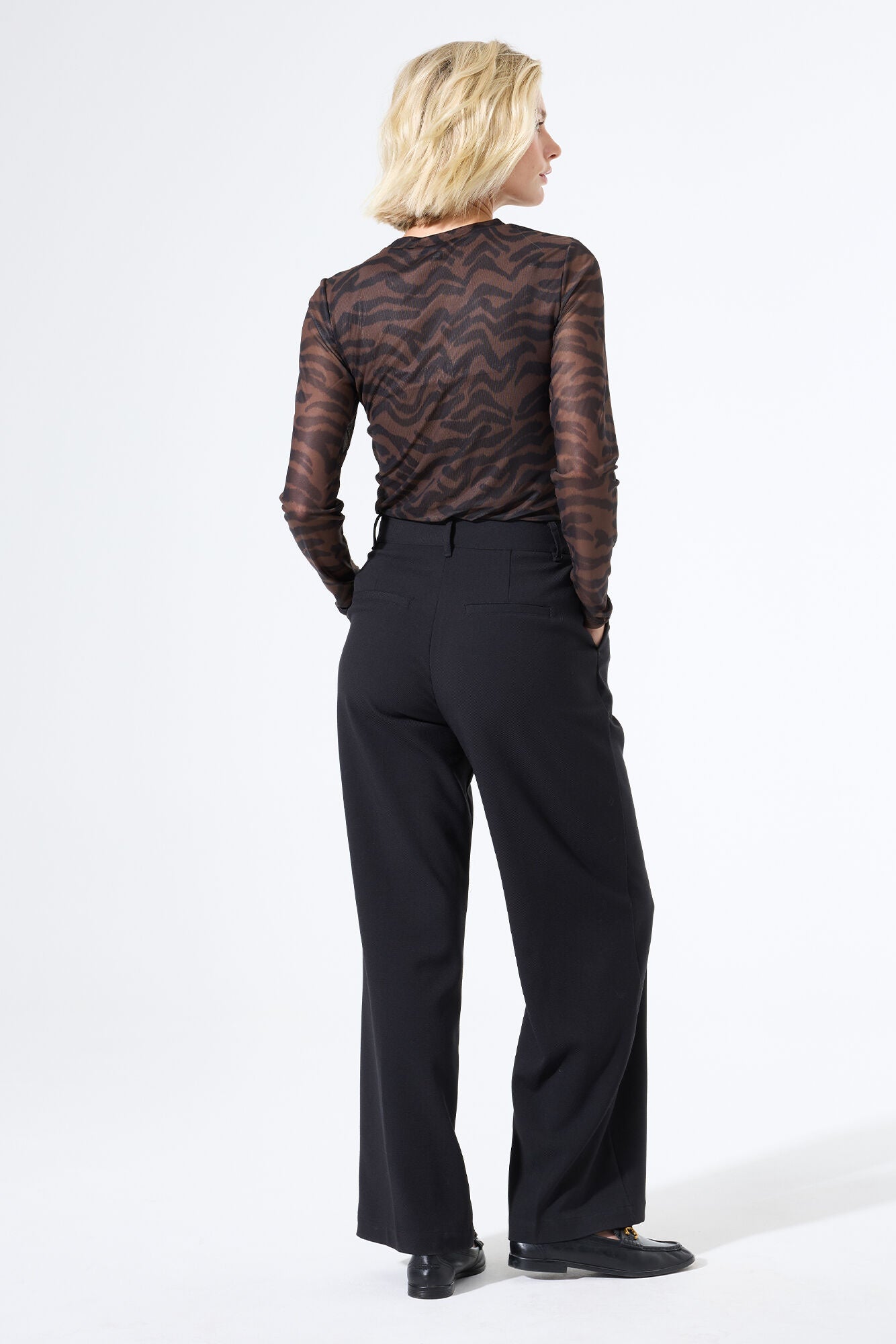 Sheer animal print top