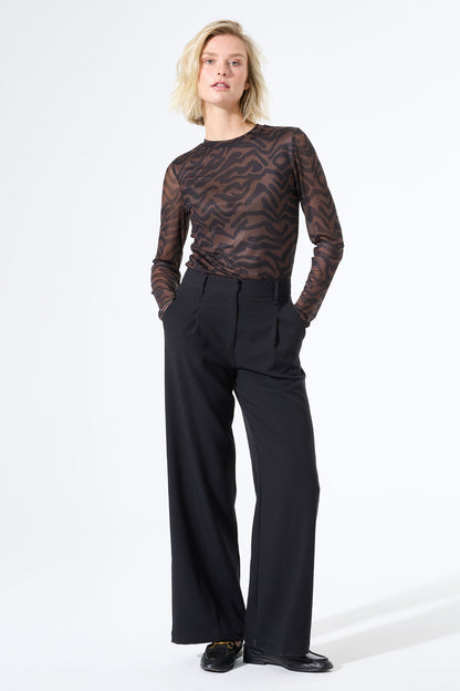 Sheer animal print top