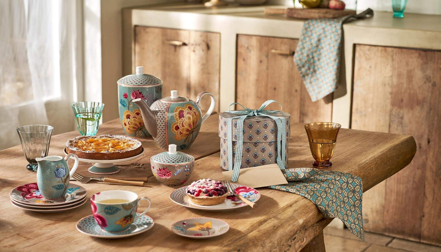 Sugar Bowl Blooming Tales Fantasy Khaki-Blue by Pip Studio