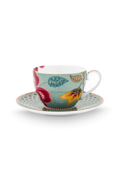 Set/2 Cups and Saucers Blooming Tales Fantasy Blue by Pip Studio