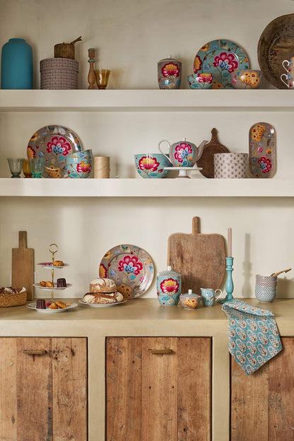 Sugar Bowl Blooming Tales Fantasy Khaki-Blue by Pip Studio