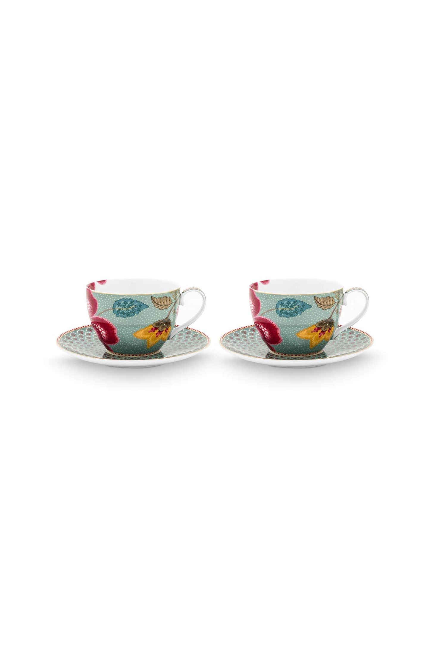 Set/2 Cups and Saucers Blooming Tales Fantasy Blue by Pip Studio