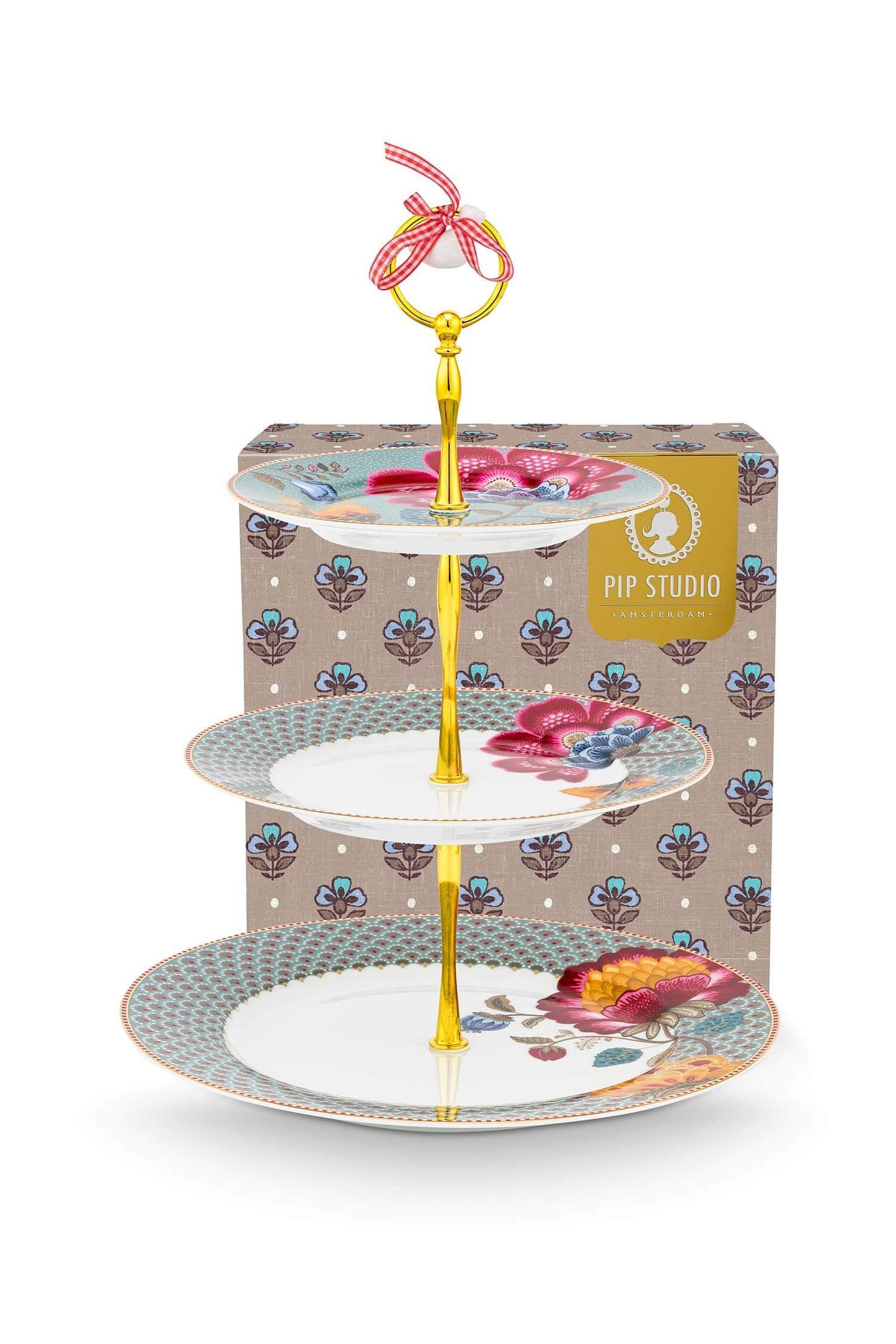 Cake Stand 3/Layers Blooming Tales Fantasy Blue by Pip Studio