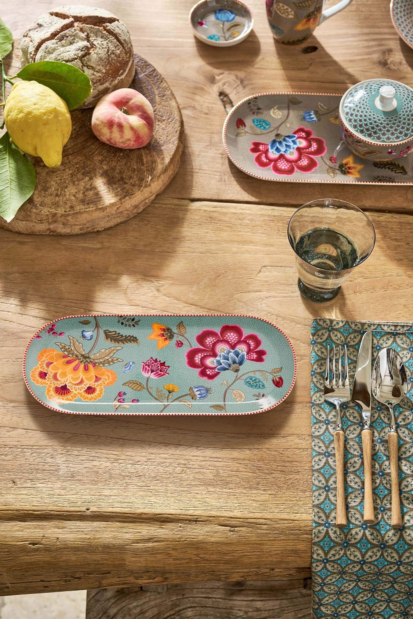 Cake Tray Blooming Tales Fantasy Blue 33.3x15.5cm by Pip Studio