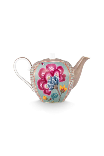 Teapot Large Blooming Tales Fantasy Khaki-Blue by Pip Studio