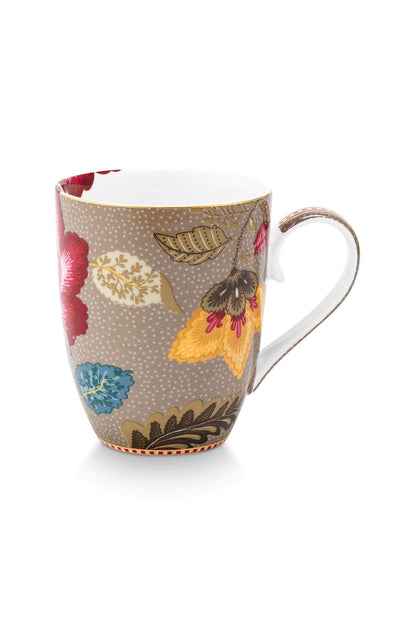 Set/2 Mugs Large Blooming Tales Fantasy Khaki by Pip Studio
