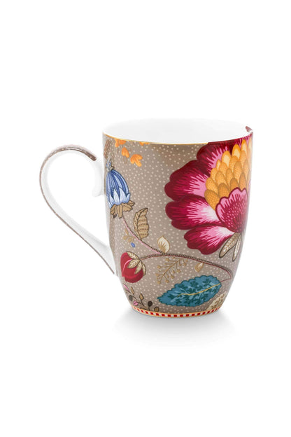Set/2 Mugs Large Blooming Tales Fantasy Khaki by Pip Studio