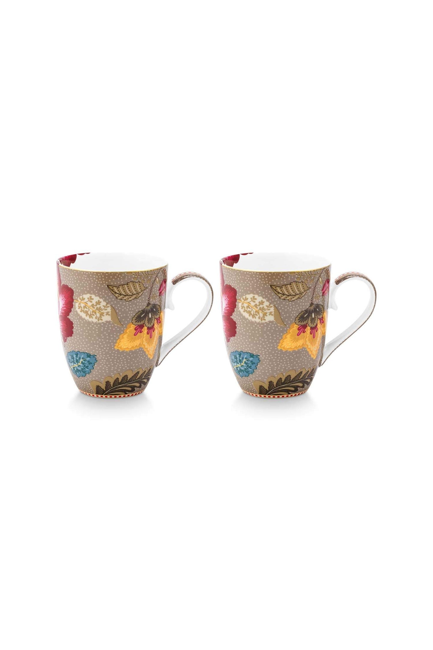 Set/2 Mugs Large Blooming Tales Fantasy Khaki by Pip Studio