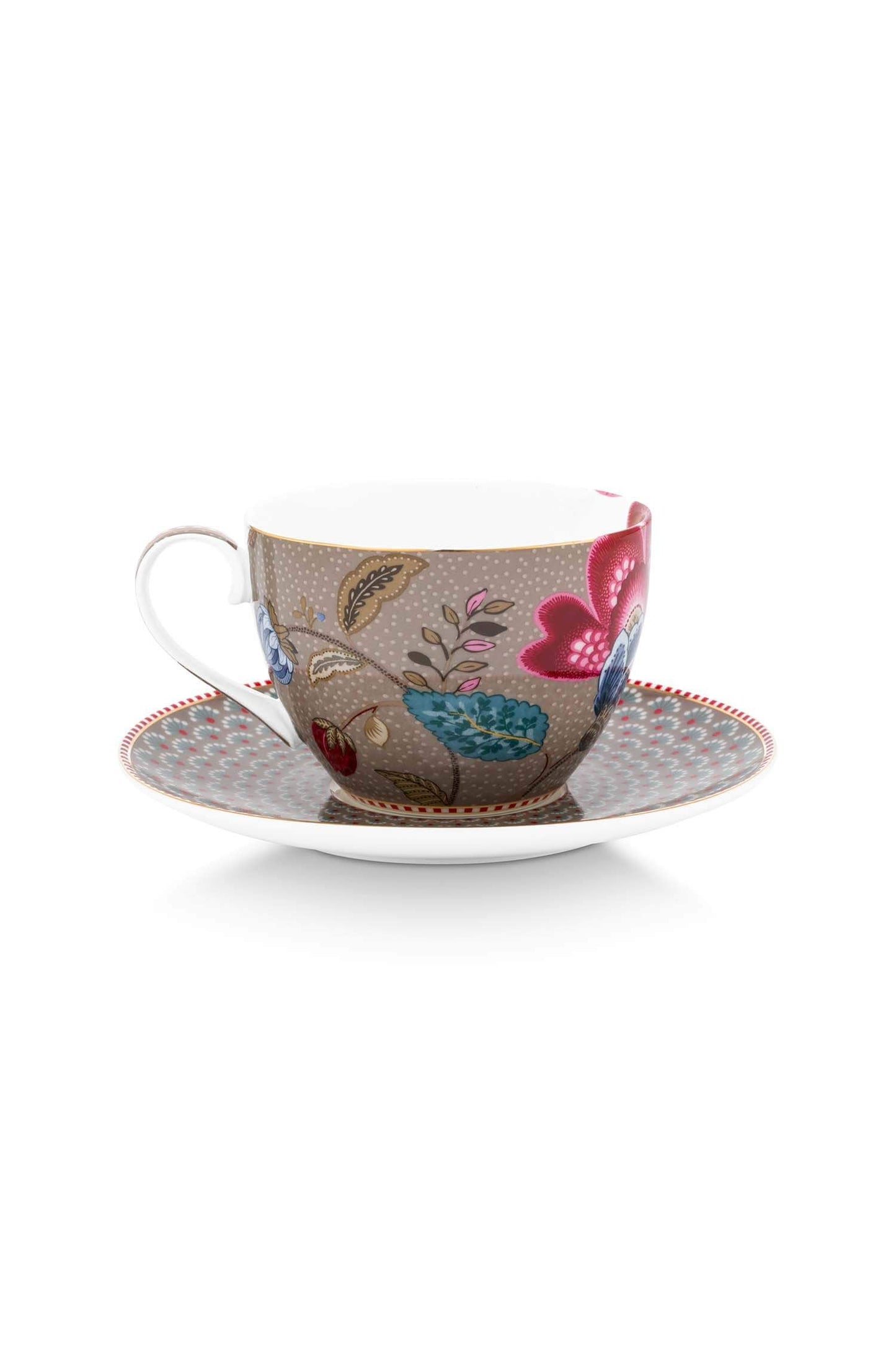 Set/2 Cups and Saucers Blooming Tales Fantasy khaki by Pip Studio
