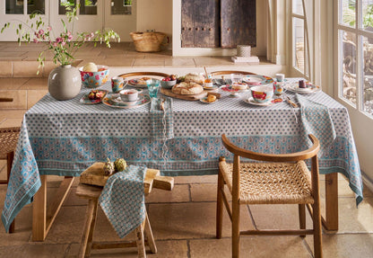 Set/4 Napkins Blooming Tales Bustani Khaki/Blue by Pip Studio
