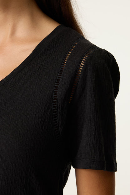 Black v-neck t-shirt