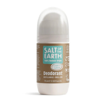 Ginger & Jasmine Natural Deodorant Roll-on by Salt of the Earth