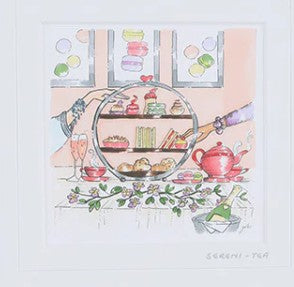 Sereni-tea with brown frame