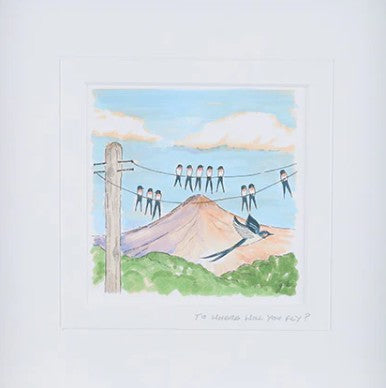 To where will you fly?  with brown frame