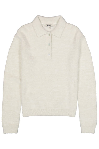 Fluffy collared jumper