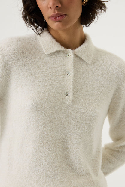 Fluffy collared jumper