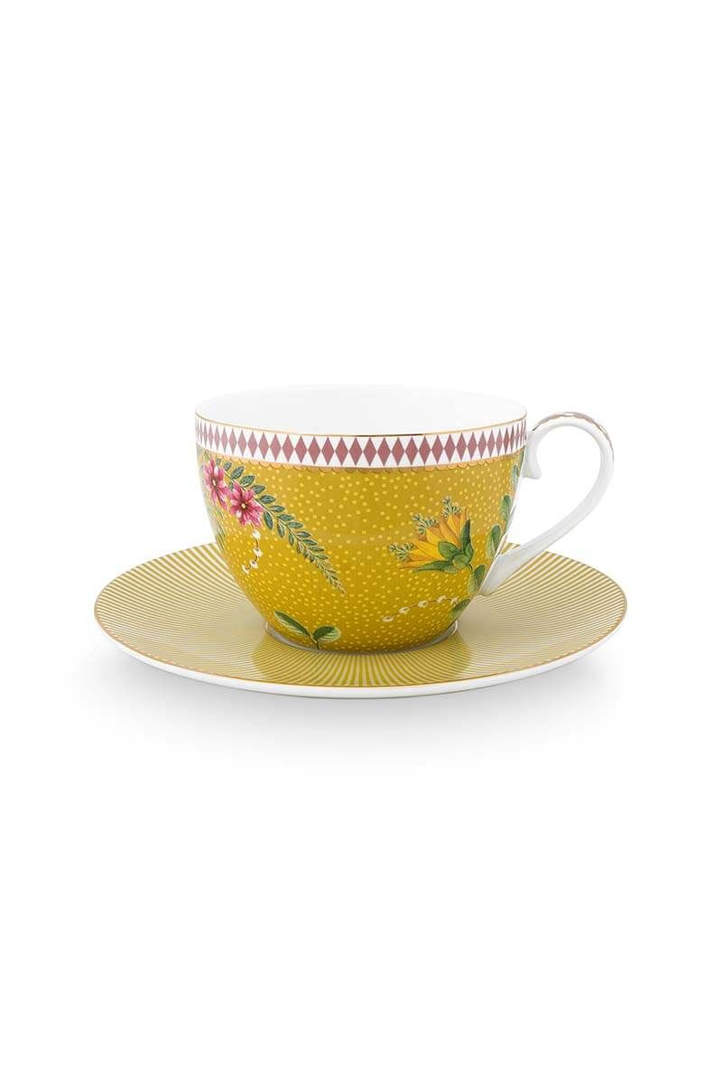 La Majorelle set/2 Cappuccino Cup & Saucer Yellow
