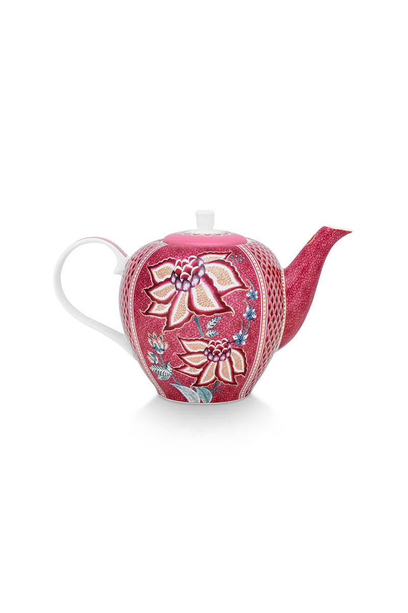 Flower Festival Teapot Large Dark Pink by Pip Studio