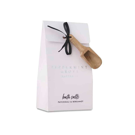 Patchouli & Bergamot Bath Salts 200g by Peppermint Grove Australia