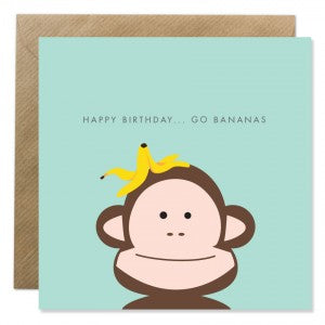 Happy Birthday .... Go Bananas Card from Bold Bunny