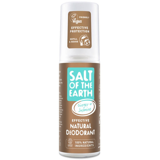 Ginger & Jasmine Deodorant Spray by Salt of the Earth 100ml