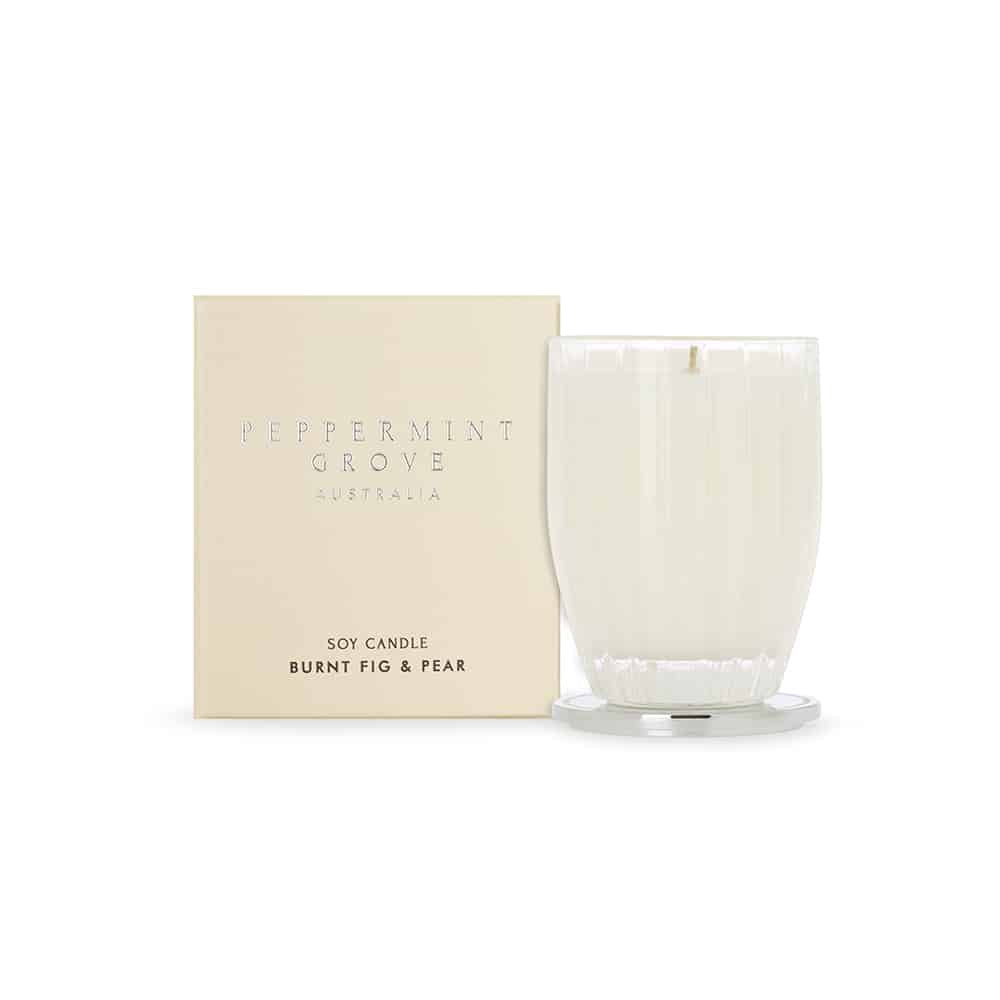 Burnt Fig & Pear Soy Candle 200g by Peppermint Grove Australia