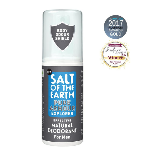 Mens Natural Deodorant Spray by Salt of the Earth 100ml