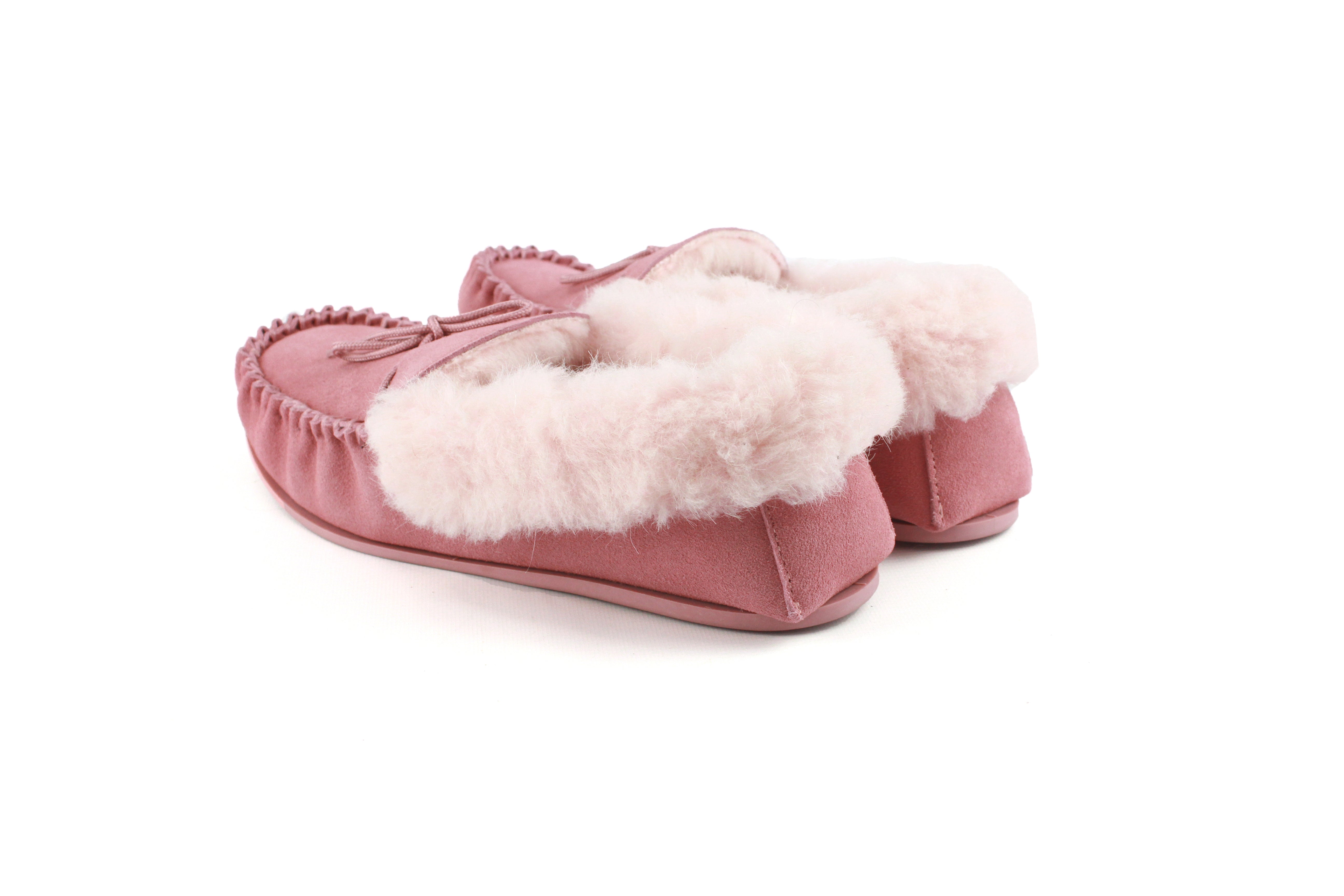 Pink store moccasin slippers