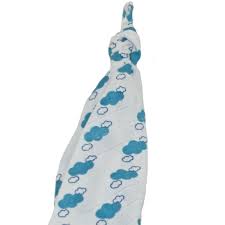 Blue Cloud 2 Pack Bamboo/Organic Cotton Muslin Swaddles 120x120cm