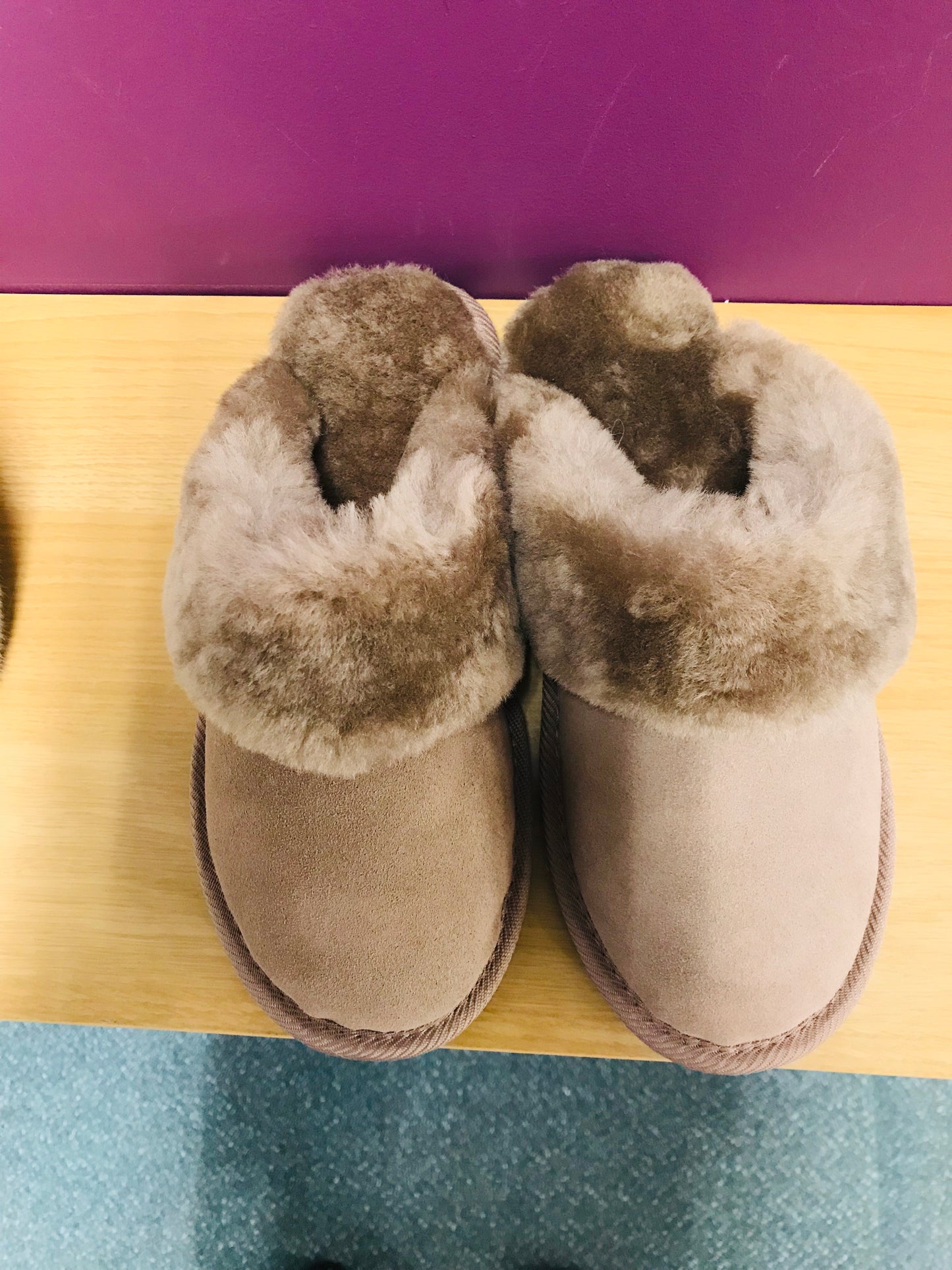 Mink  Sheepskin ladies slippers