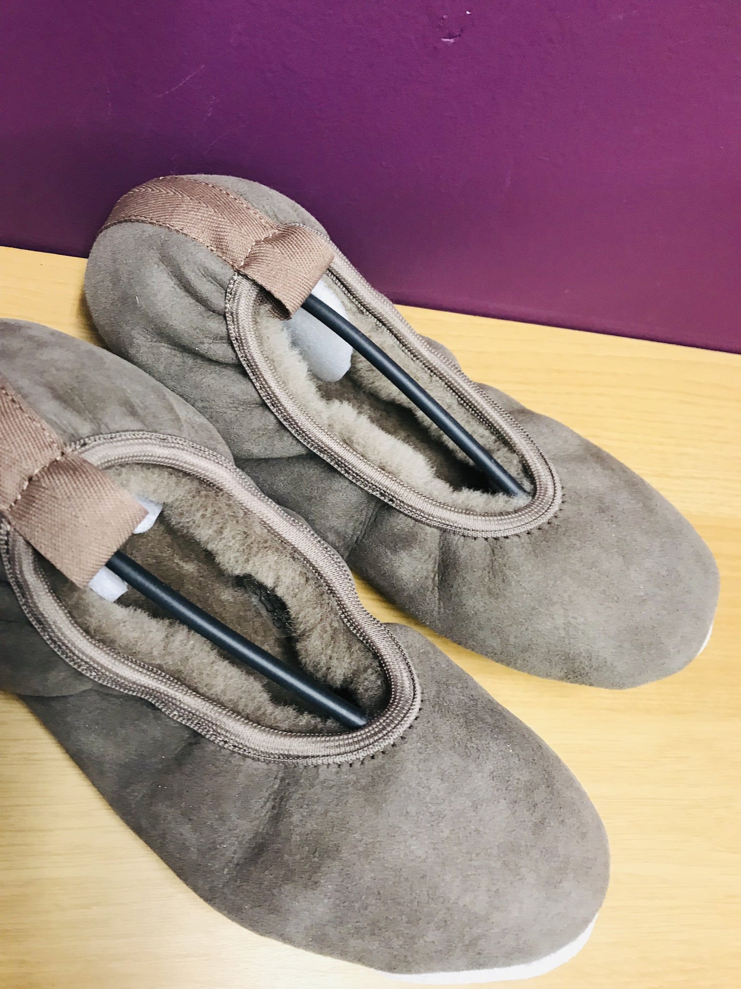 Ballerina styles slippers - Mink
