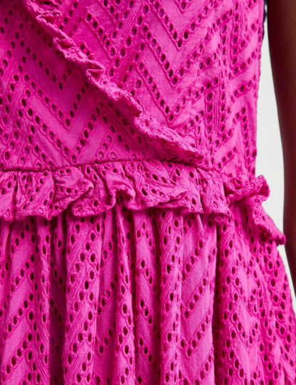 Pink Josie Broderie Anglaise Dress - 100% organic cotton