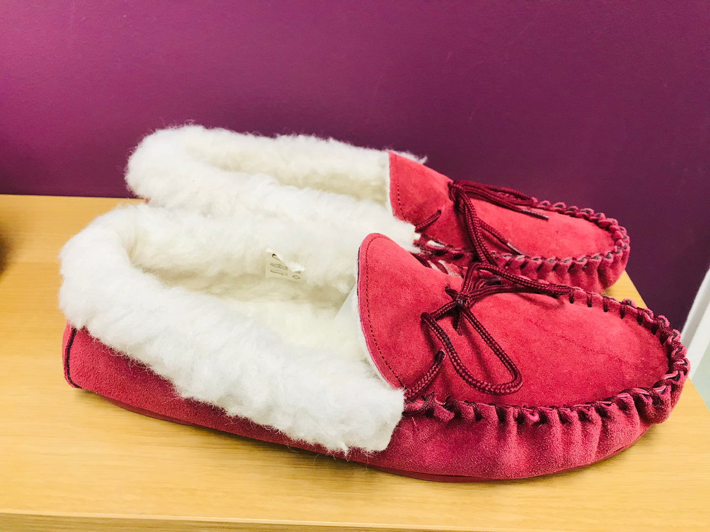Fusia sheepskin moccasin slippers