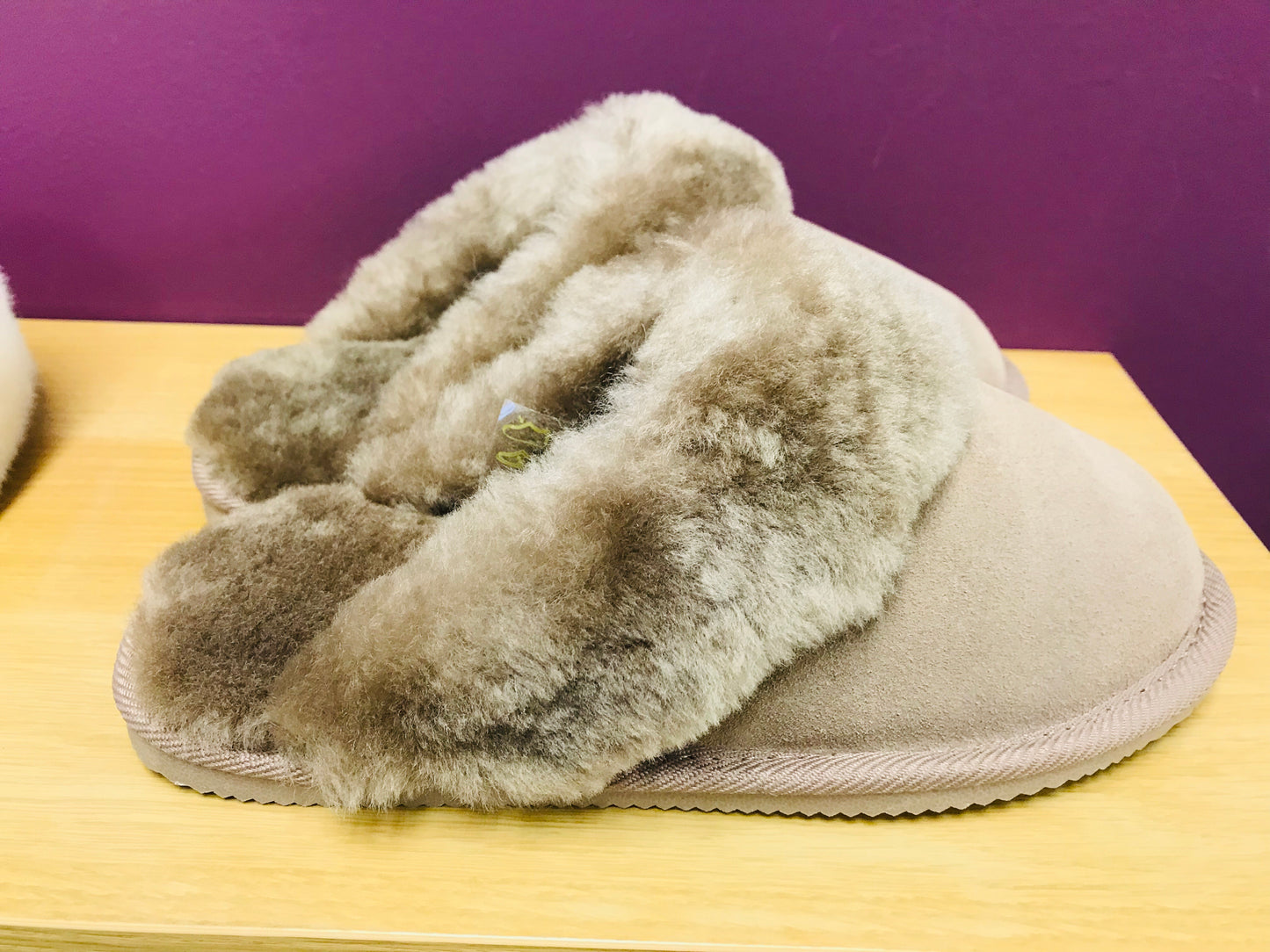 Mink  Sheepskin ladies slippers