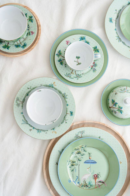Jolie Butter Dish Round Green By Pip Studio