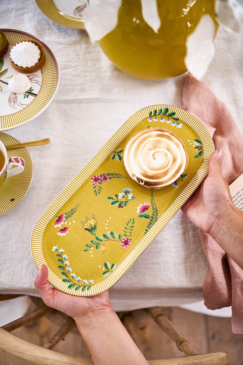 La Majorelle Cake Tray Rectangular Yellow by Pip Studio