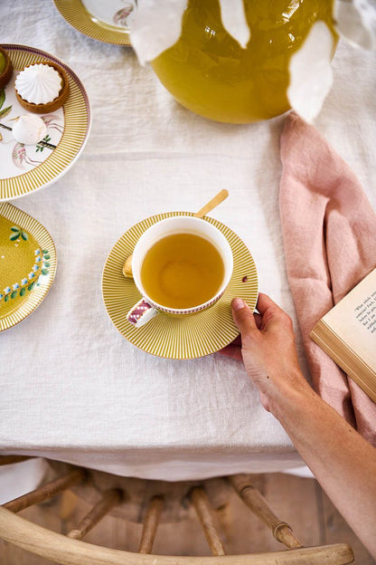 La Majorelle set/2 Cappuccino Cup & Saucer Yellow