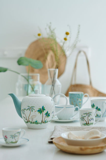 Jolie Set/2 Cappuccino Cups & Saucers Dots Gold by Pip Studio