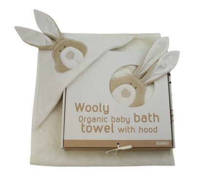 Wooly Organic Hooden Towel – Bunny
